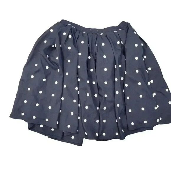 Comme Toi Women's Navy & White Polka-dot Poly/Spandex Elastic Waist Lined Pull U - Picture 1 of 8